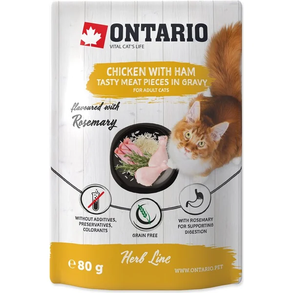 Pochette Ontario poulet avec jambon en sauce 80g