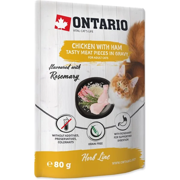 Pochette Ontario poulet avec jambon en sauce 80g