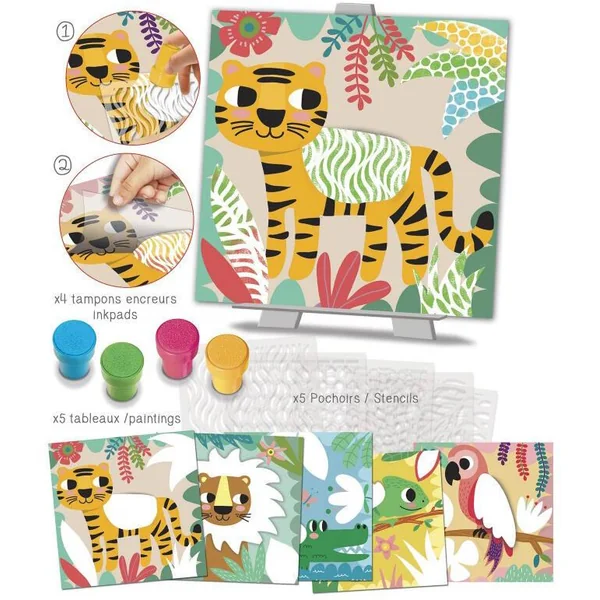 POCHOIRS MOTIFS - COULEURS DE LA JUNGLE