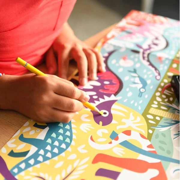 POPPIK PANORAMA A COLORIER - LES DINOSAURES