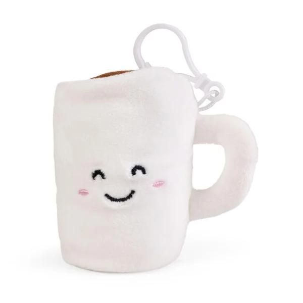 PORTE-CLES LITTLE LIVING NATURE CLIPS COFFEE SHOP ANIMAUX EN PELUCHE