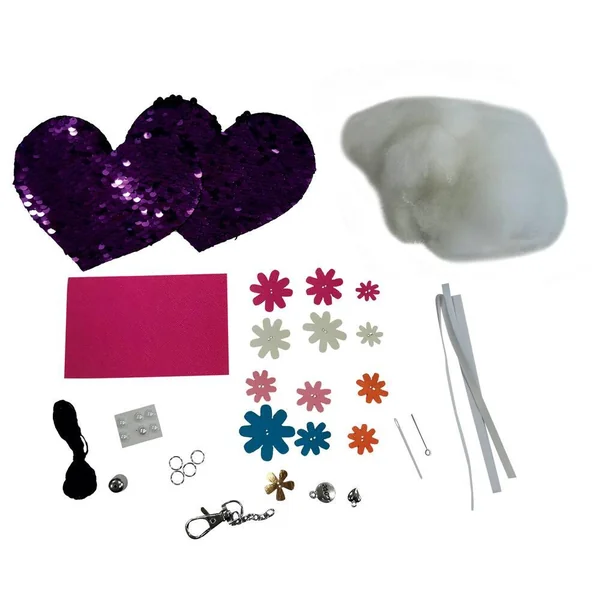 PORTE-CLES SEQUINS - COEUR