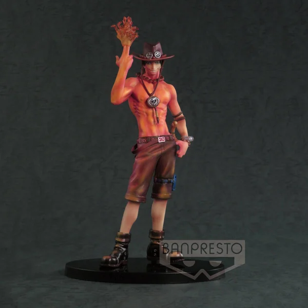 PORTGAS D. ACE BURNING COLOR FIGURINE ONE PIECE SCultures BANPRESTO 19 CM