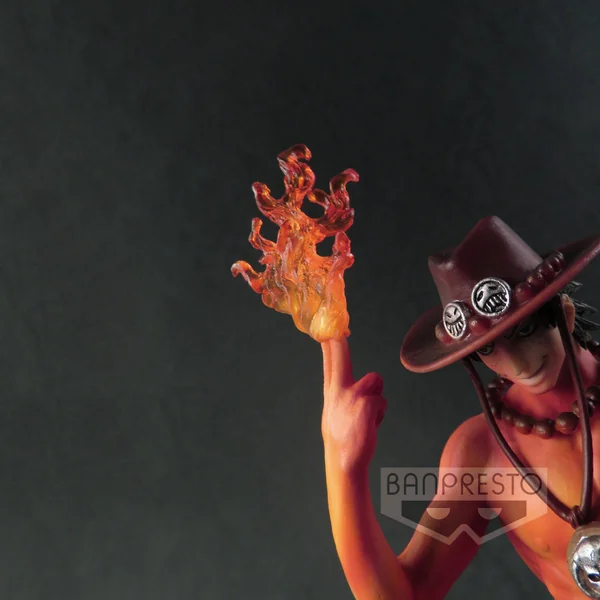 PORTGAS D. ACE BURNING COLOR FIGURINE ONE PIECE SCultures BANPRESTO 19 CM
