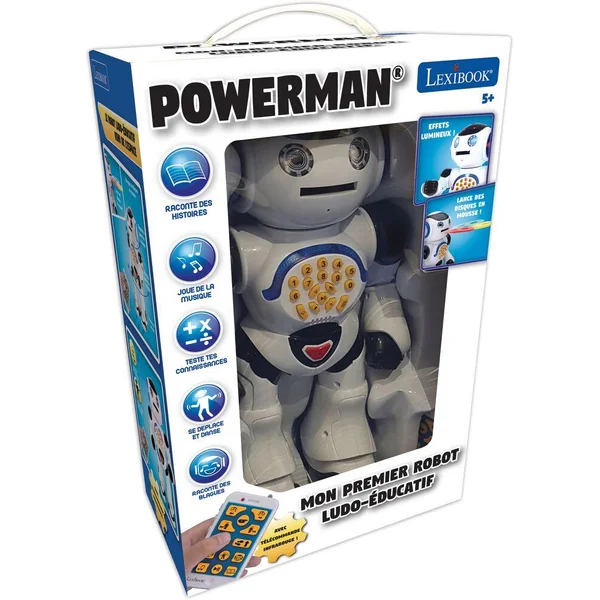 POWERMAN® ROBOT INTERACTIF POUR JOUER ET APPRENDRE AVEC TELECOMMANDE (FRANCAIS)