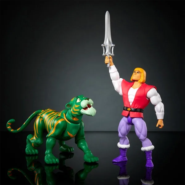 Prince Adam & Cringer pack 2 figurines Masters of the Universe Origins Cartoon Collection Mattel