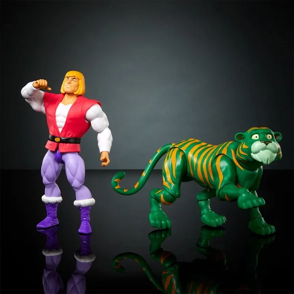 Prince Adam & Cringer pack 2 figurines Masters of the Universe Origins Cartoon Collection Mattel