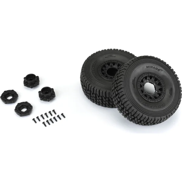 Pro-Line roue 1:7, pneu Mirage TT Belted, jante noire Raid H17 (2)