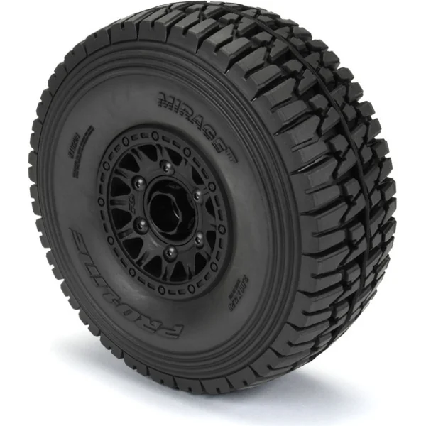 Pro-Line roue 1:7, pneu Mirage TT Belted, jante noire Raid H17 (2)