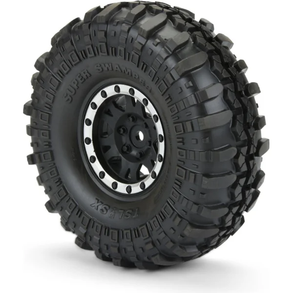 Pro-Line roue 1.9" Interco Super Swamper XL G8, jante Impulse H12 noir-argent (2)