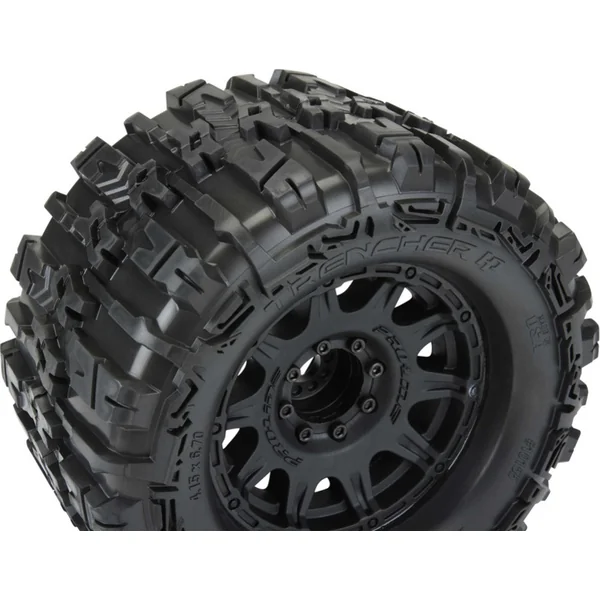 Pro-Line roue 3.8", pneu Trencher HP Belted, jante Raid H17 noir (2)