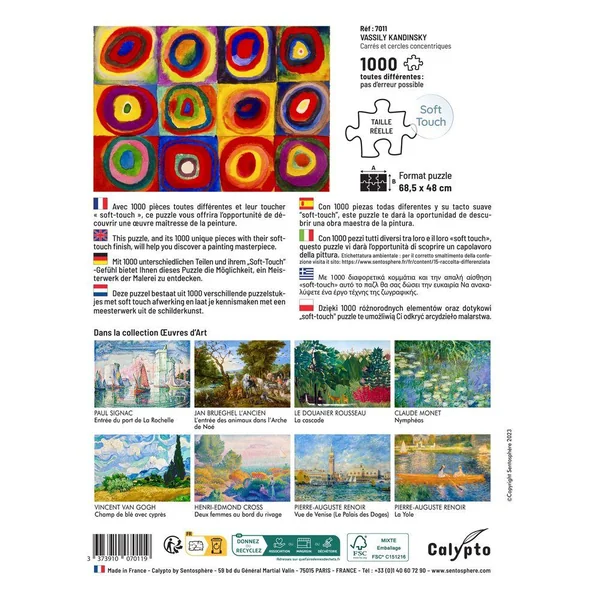 PUZZLE 1000 PIECES - CARRES ET CERCLES CONCENTRIQUES - VASSI