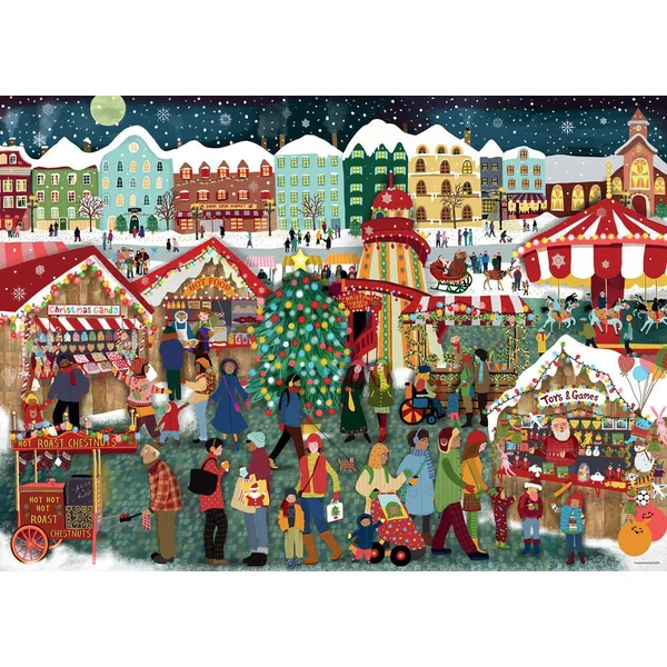 PUZZLE 1000 PIECES - LE MARCHE DE NOEL