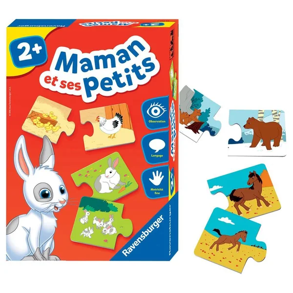 PUZZLE 12 PAIRES MAMAN ET SES PETITS