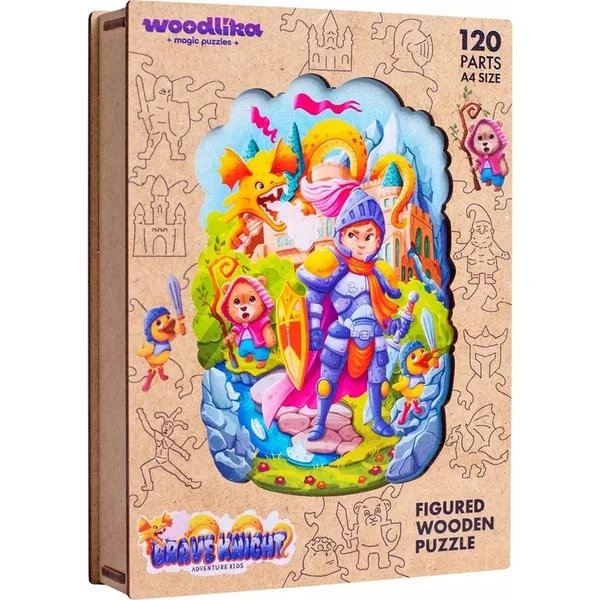 PUZZLE EN BOIS COLORÉ - Chevalier courageux