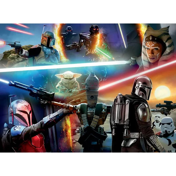 PUZZLE - STAR WARS THE MANDALORIAN - 300 PIECES - FEUX CROISÉS