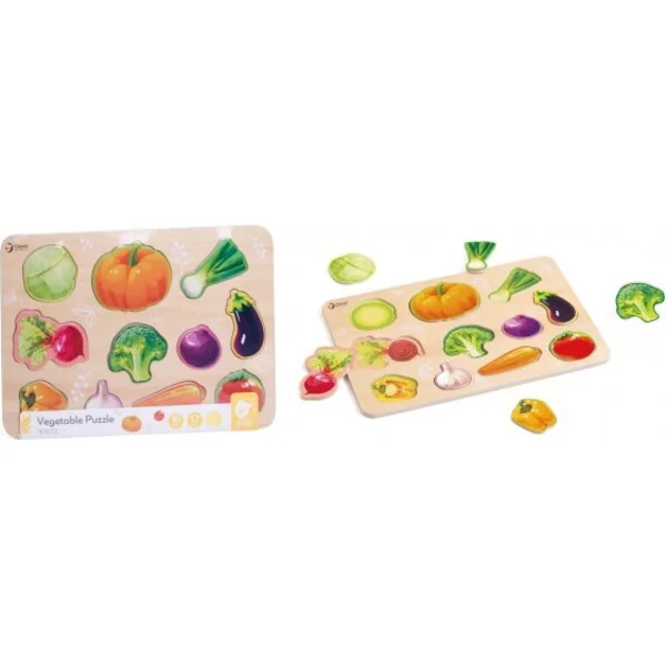 Puzzle/Encastrement planche légumes bois