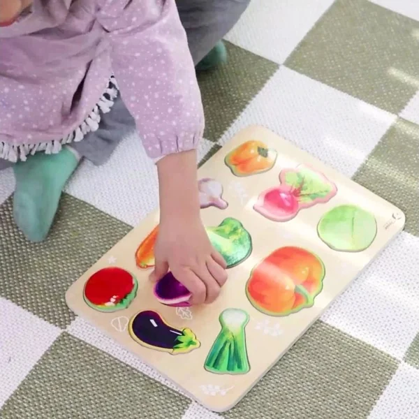 Puzzle/Encastrement planche légumes bois