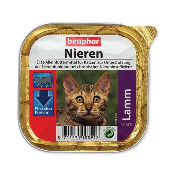 Pâté Beaphar Régime rénal pour chats agneau 100g