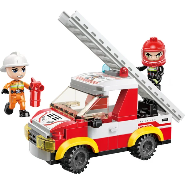 Qman Mine City Fire Line W12011-3 Camion avec échelle