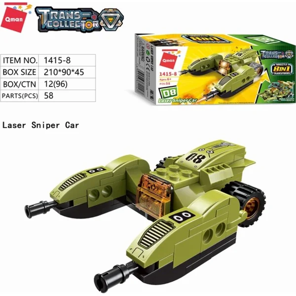 Qman Thunder Expedition Battle Car 1415 ensemble 8v1