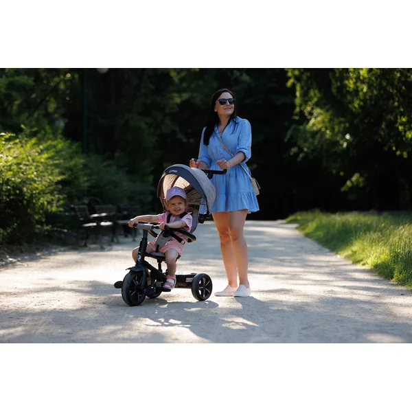QPLAY Tricycle Rito star Grey, pliable, âge 10-72 mois