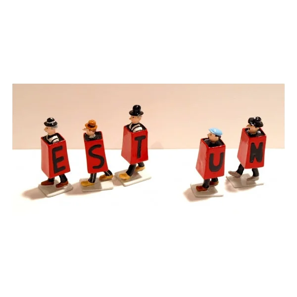 QUICK & FLUPKE: VENDETTA, FLUPKE EST UN MECHANT GARCON - ensemble de 28 mini-figurines en métal