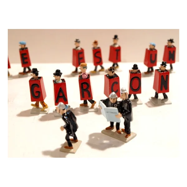 QUICK & FLUPKE: VENDETTA, FLUPKE EST UN MECHANT GARCON - ensemble de 28 mini-figurines en métal