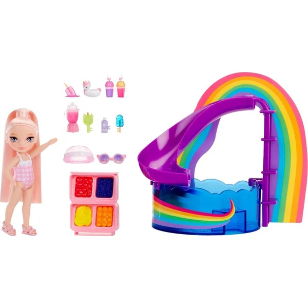 Rainbow High Coffret avec petite sœur – piscine