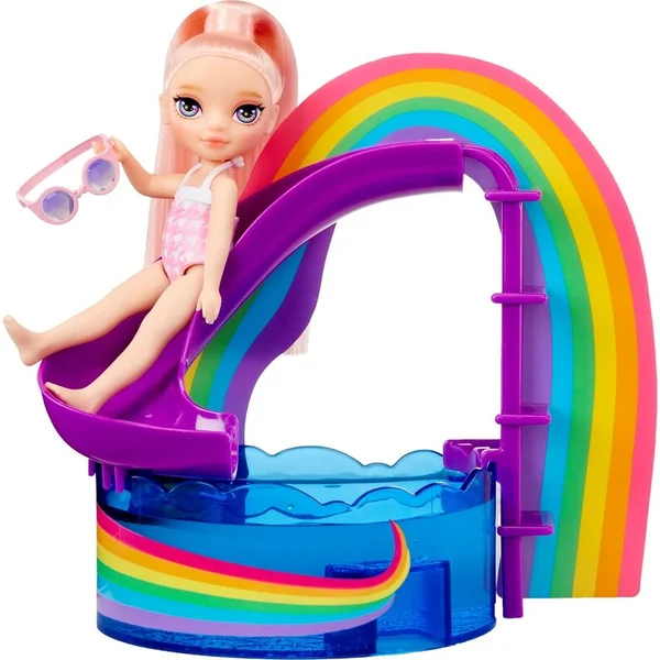 Rainbow High Coffret avec petite sœur – piscine