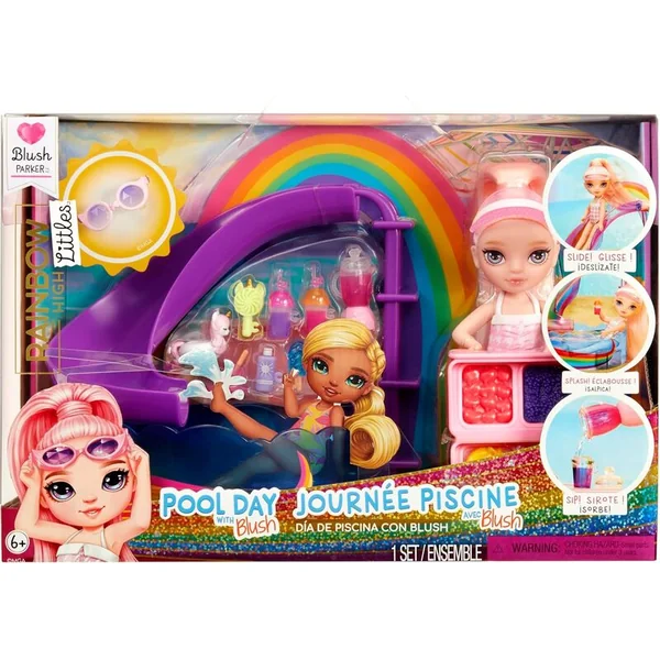 Rainbow High Coffret avec petite sœur – piscine