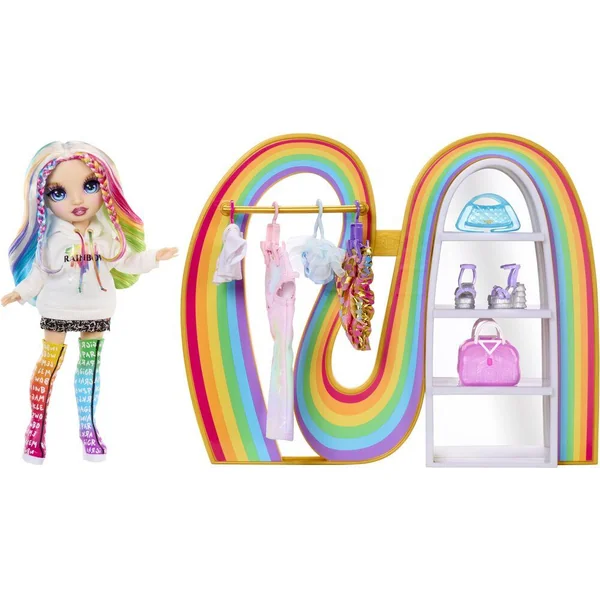 RAINBOW HIGH - GARDE-ROBE ARC-EN-CIEL AVEC POUPEE MANNEQUIN - AMAYA