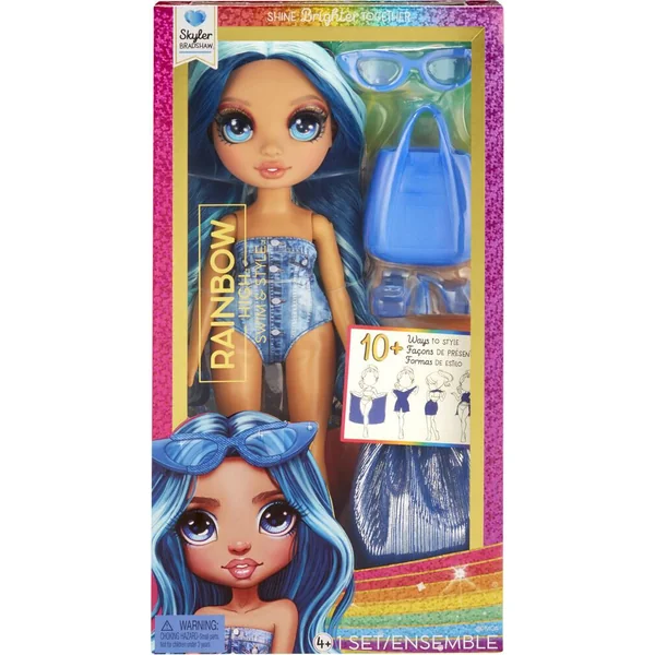 RAINBOW HIGH SWIM ET STYLE POUPEE MANNEQUIN 27 CM - SKYLER BLEU