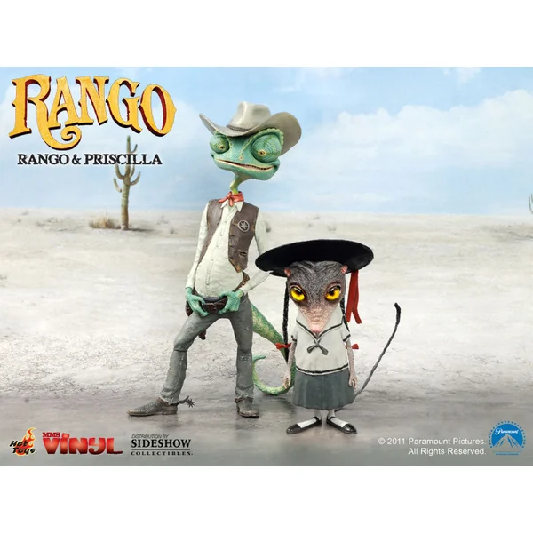 RANGO & PRISCILLA "VINYL MOVIE MASTERPIECE" - pack de 2 figurines en vinyle 20 cm