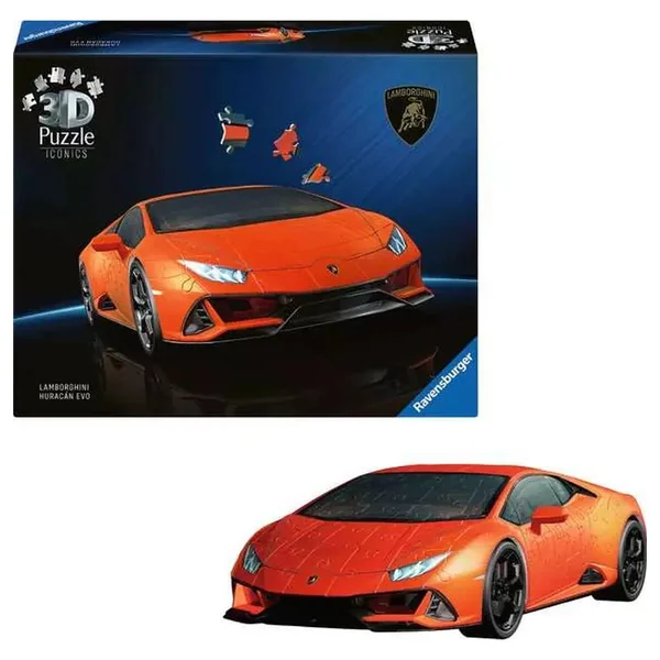 Ravensburger - Puzzles - Lamborghini Huracán EVO 3D Puzzle - Orange - 8+