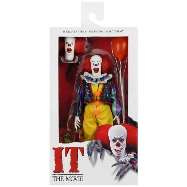 RETRO PENNYWISE FIGURINE « IL » EST REVENU 1990 NECA 20 CM