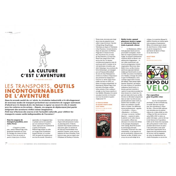 Revue TINTIN C'EST L'AVENTURE N°21, Les transports, à toute vitesse ! - Sept. - Nov. 2024