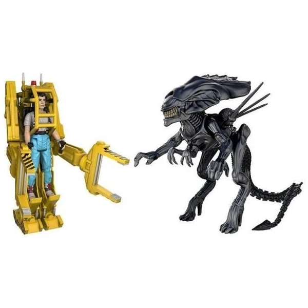 RIPLEY, POWER LOADER & QUEEN ALIEN PACK 3 FIGURINES ALIENS RE-ACTION SUPER7 9 CM
