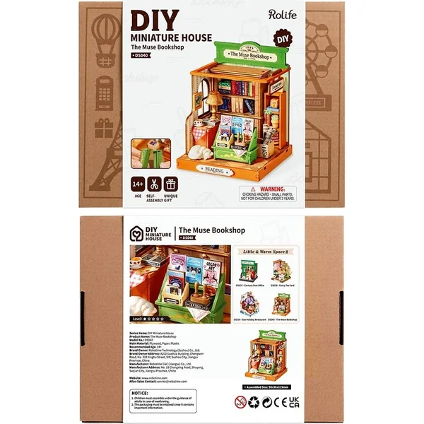 RoboTime Miniature Maison de livres