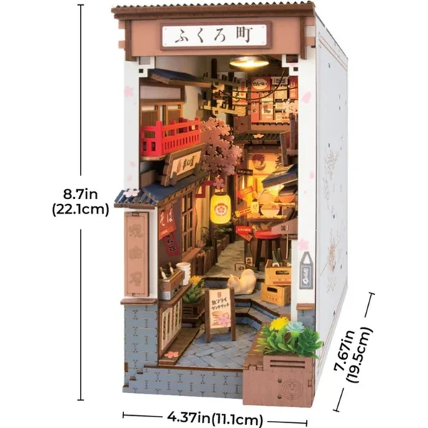 RoboTime Puzzle 3D Butée de livre Allée de cerisiers vinicole