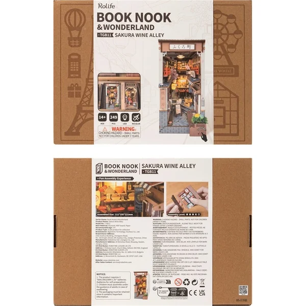 RoboTime Puzzle 3D Butée de livre Allée de cerisiers vinicole