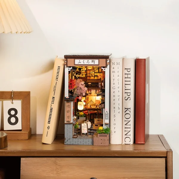 RoboTime Puzzle 3D Butée de livre Allée de cerisiers vinicole