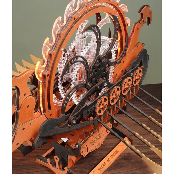 RoboTime Puzzle 3D en bois Bateau Dragon Viking