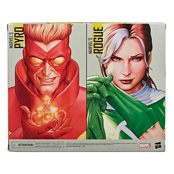 ROGUE & PYRO PACK 2 FIGURINES X-MEN MARVEL LEGENDS HASBRO 15 CM