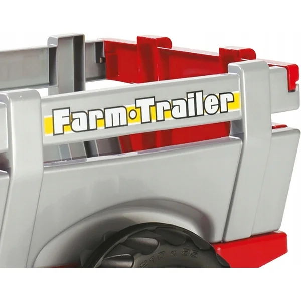 Rollytoys Remorque pour tracteur 1 essieu Farm Trailer - argent et rouge