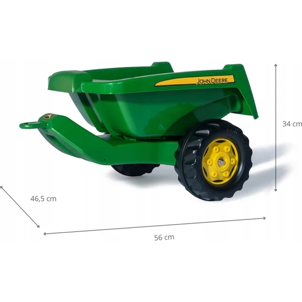 Rollytoys Remorque pour tracteur John Deere petit vert