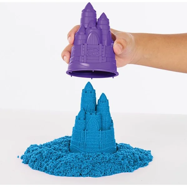 Sable cinétique boîte de sable liquide avec tapis bleu