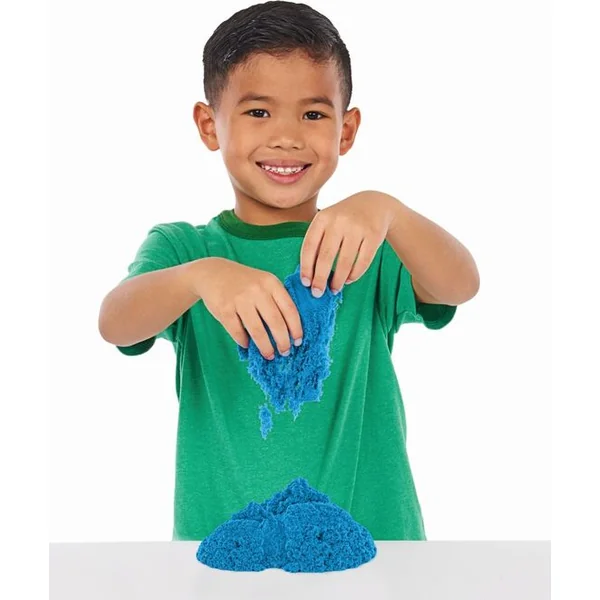 Sable cinétique boîte de sable liquide avec tapis bleu