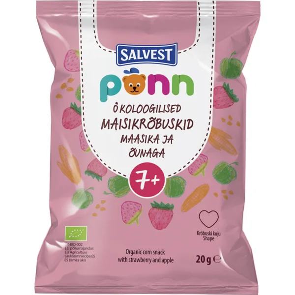 SALVEST Ponn BIO Chrumky à la fraise 20 g