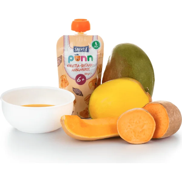 SALVEST Ponn BIO Purée de citrouille, pommes de terre et mangue (110 g)